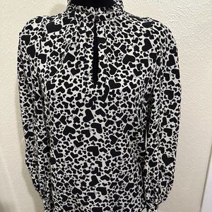 Zadig and Voltaire Titus Print Coeur Silk Chemise Hearts